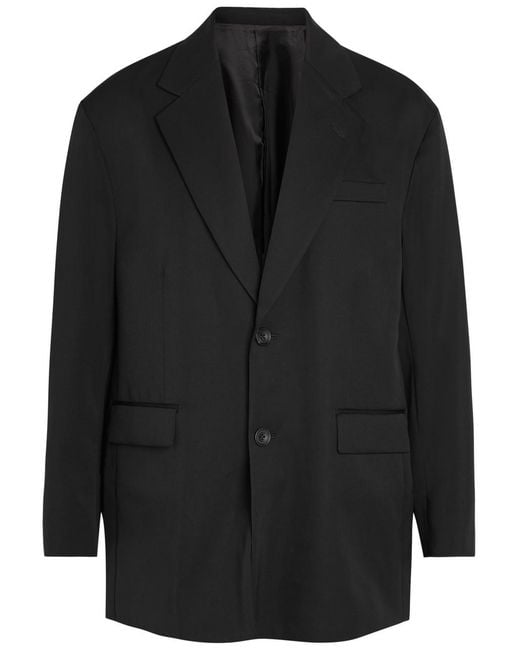 Ssstein Black Oversized Wool Blazer for men