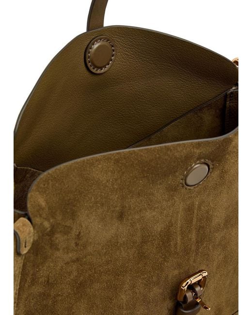 Etro Green Pony Medium Fringed Suede Cross-Body Bag
