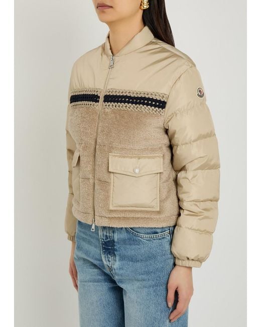 Moncler Natural Achillee Padded Panelled Nylon Jacket
