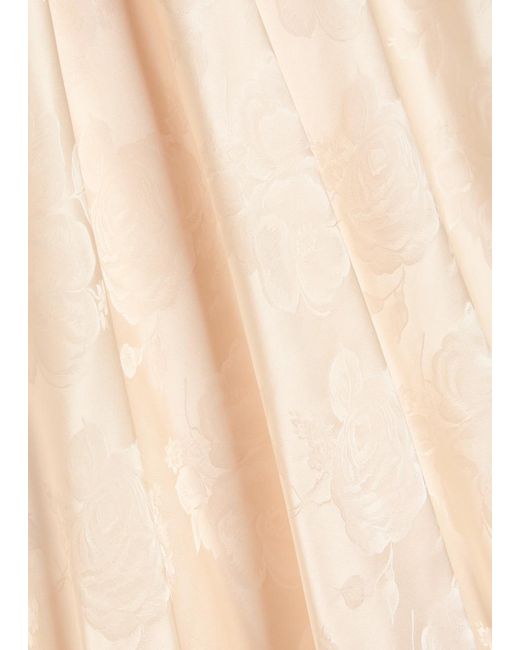 Ronny Kobo Natural Philo Floral-Jacquard Silk-Blend Midi Dress