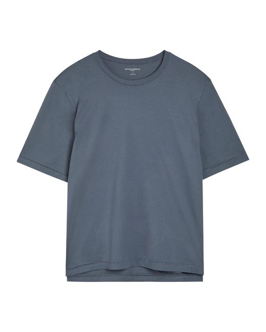 Officine Generale Blue Bara Cotton T-Shirt for men