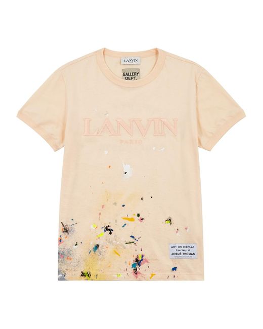 Lanvin X Gallery Dept. Logo Paint-splatter Cotton T-shirt in White for ...