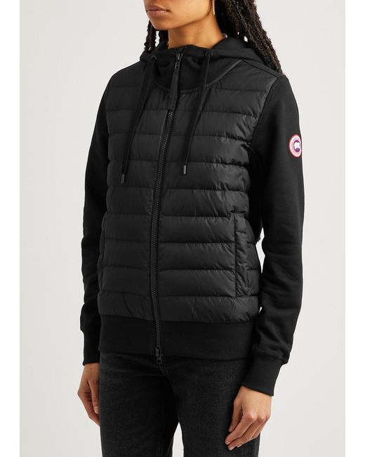 Canada Goose Black Hybridge Muskoka Cotton And Shell Jacket