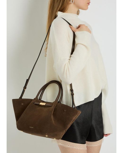 DeMellier London Brown The Midi New York Suede Tote Bag