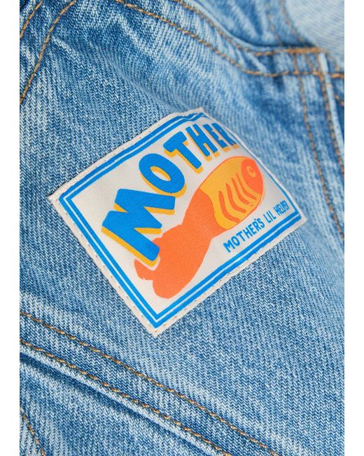 Mother Blue The Half-Pipe Denim Overalls