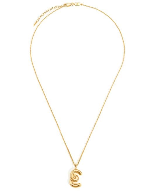 Missoma Metallic E Initial 18Kt-Plated Necklace