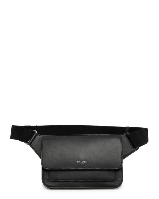 Saint Laurent Gray Leather Belt Bag for men