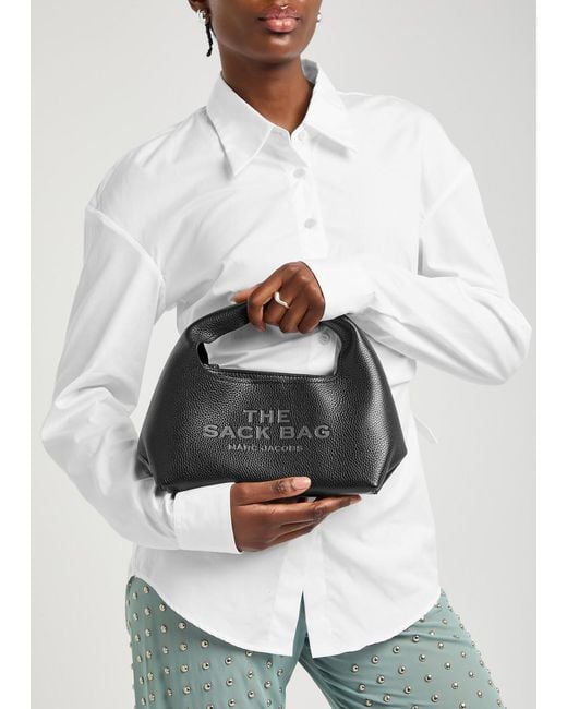 Marc Jacobs Black The Sack Mini Leather Top Handle Bag