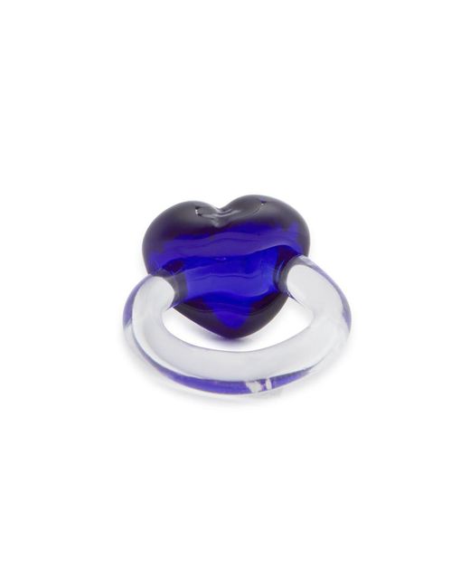 SANDRALEXANDRA Blue Xl Love Glass Ring