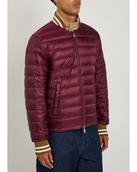 Moncler Natural Reversible Padded Woven Bomber Jacket for men