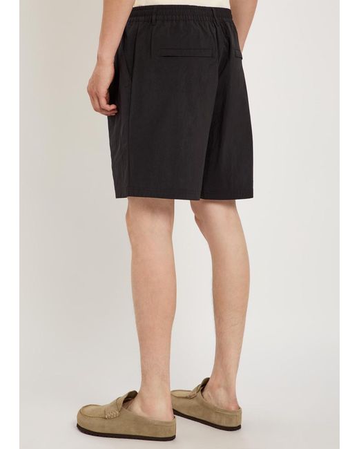 Picante Black Pleated Shell Shorts for men