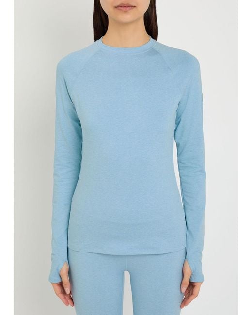 Varley Blue Always Warm Stretch-Jersey Top