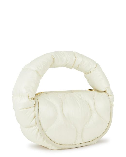 Moncler White Delilah Quilted Shell Shoulder Bag
