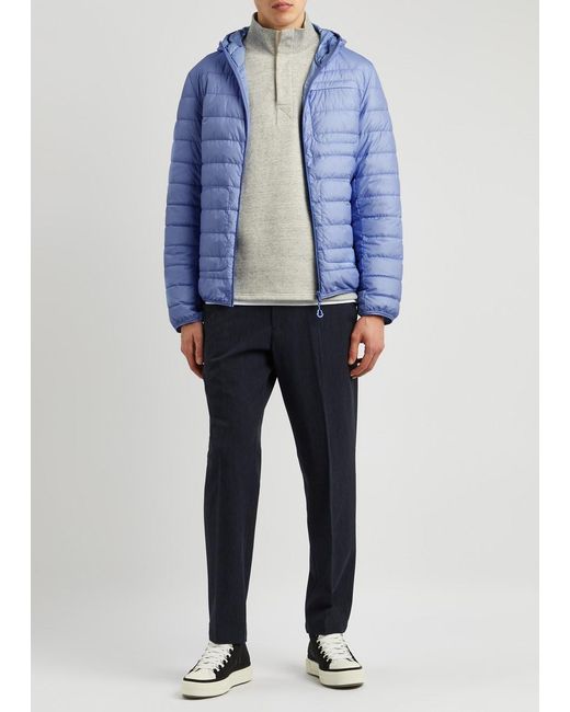 Moncler Blue Pulao Quilted Shell Jacket for men