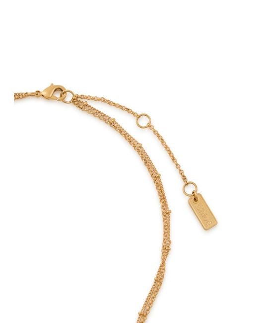 Chloé Metallic The Chloé Mirror Pendant Layered Necklace