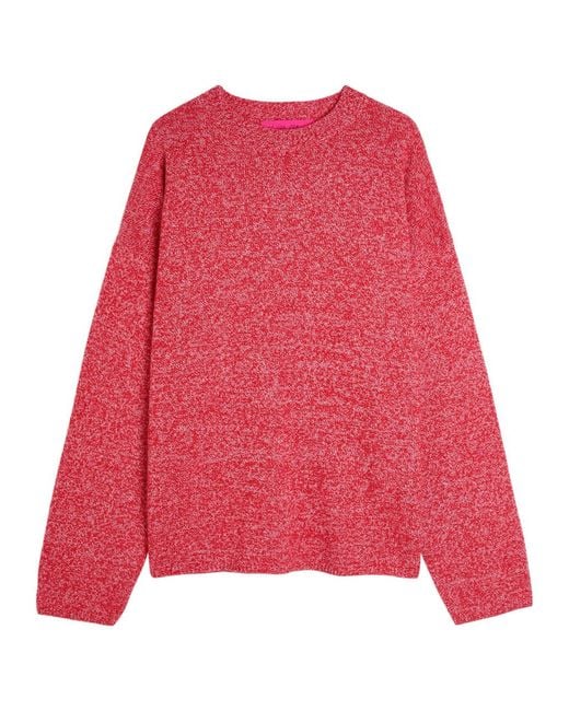 The Elder Statesman Red Dume Marl Melange Cashmere Jumper