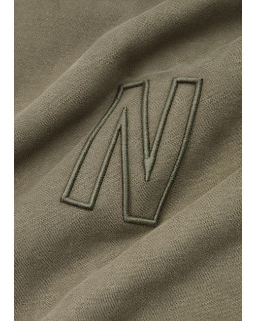 Norse Projects Green Arne Logo-embroidered Hooded Cotton Sweatshirt for men