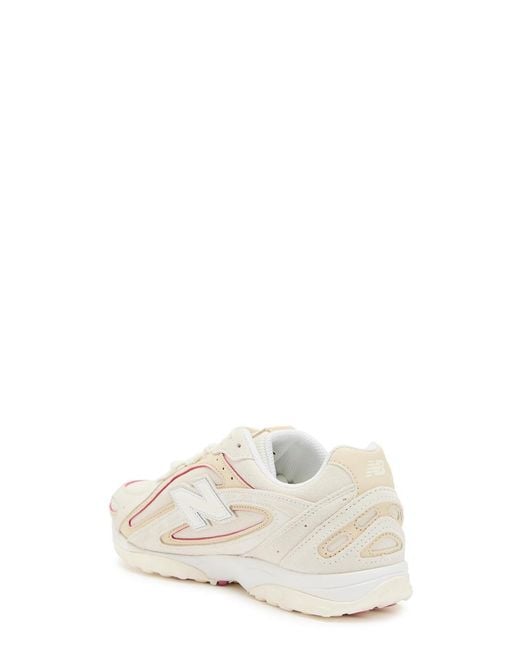 New Balance White 204L Panelled Suede Sneakers