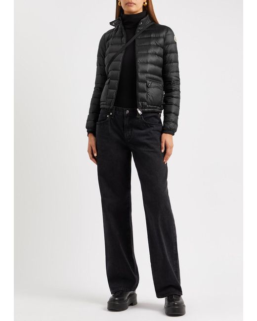 Moncler Black Lans Quilted Shell Jacket