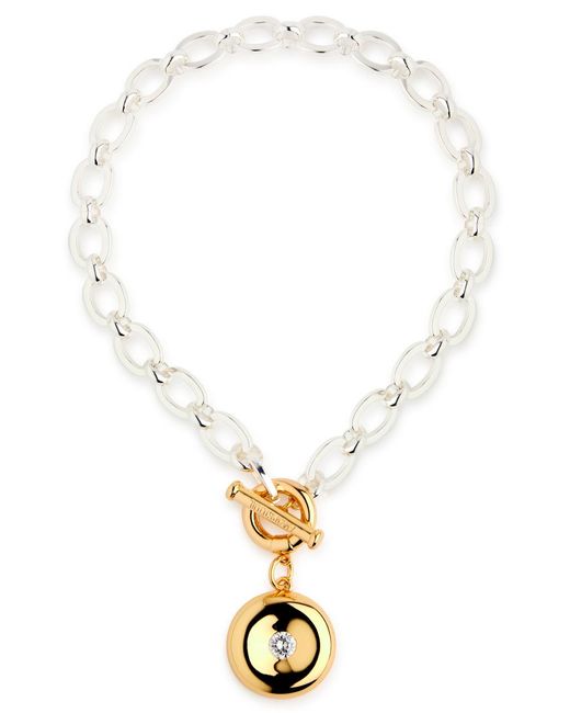 Timeless Pearly Metallic 24Kt-Plated And-Plated Chain Necklace