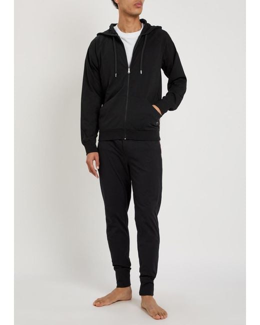 Paul Smith Black Hooded Cotton Sweatshirt for men