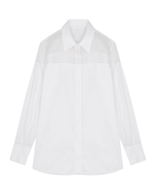 Helmut Lang White Panelled Cotton Shirt