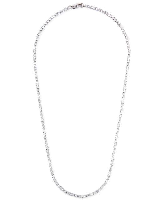 CERNUCCI White Tennis Micro Crystal-embellished Necklace for men