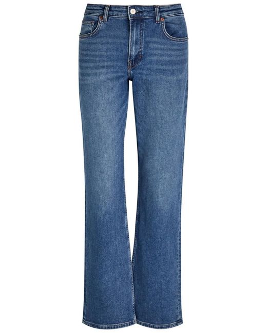 Reformation Blue Elton Straight-Leg Jeans