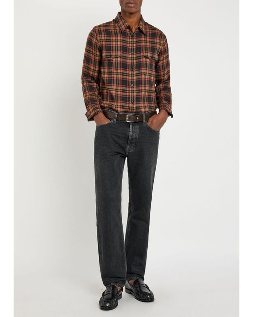 Saint Laurent Blue Mick Straight-Leg Jeans for men