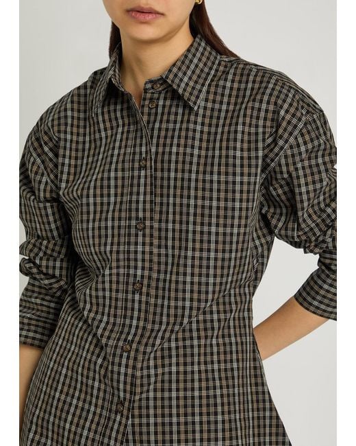Rohe Gray Checked Cotton Shirt