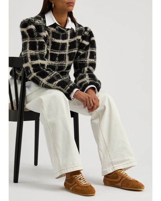 Dries Van Noten Brown Dustin Panelled Suede Sneakers