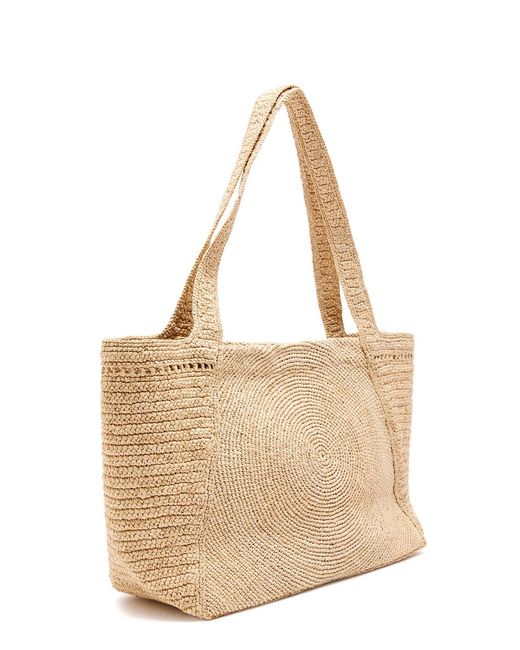 Stella Logo Striped Raffia Tote Bag - Multicolour