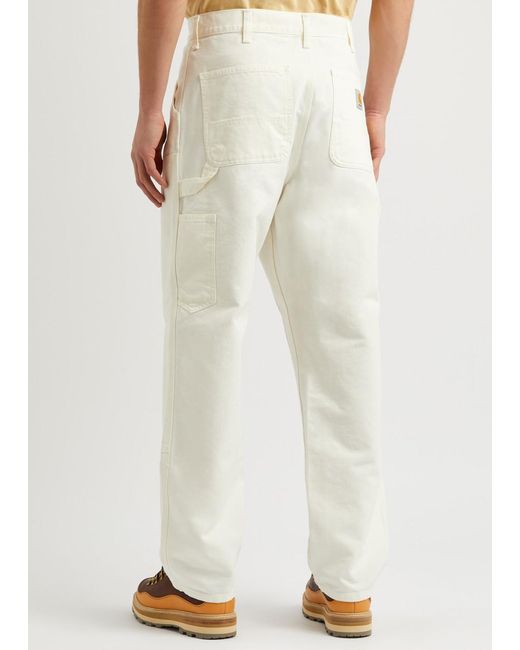 Carhartt White Double Knee Canvas Trousers for men