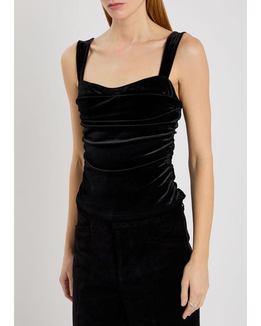 Reformation Black Trish Knit Top