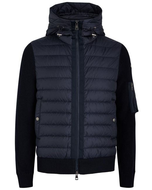 Quilted down & knit cardigan moncler new arrivals
