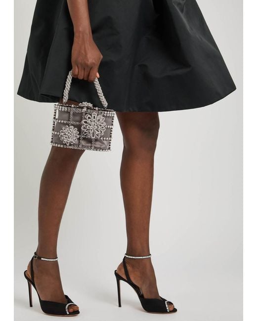 Rosantica Metallic Holli Timo Crystal-Embellished Top Handle Bag