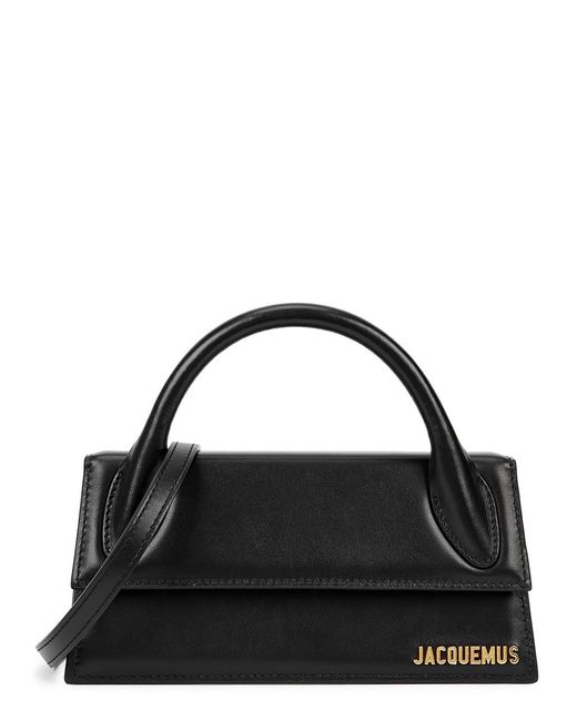 Jacquemus Black Le Chiquito Long Leather Top Handle Bag
