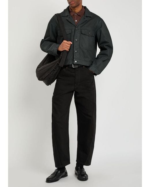 Lemaire Black Designer Denim Jacket It48 for men