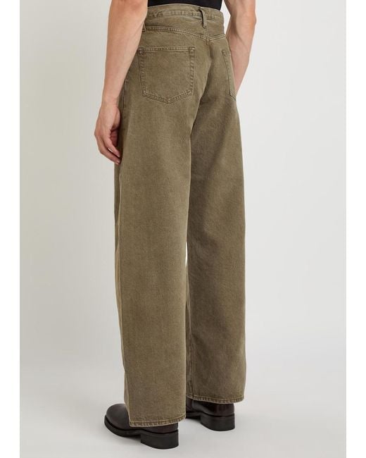 Ssstein Natural Deformation Barrel-Leg Jeans for men