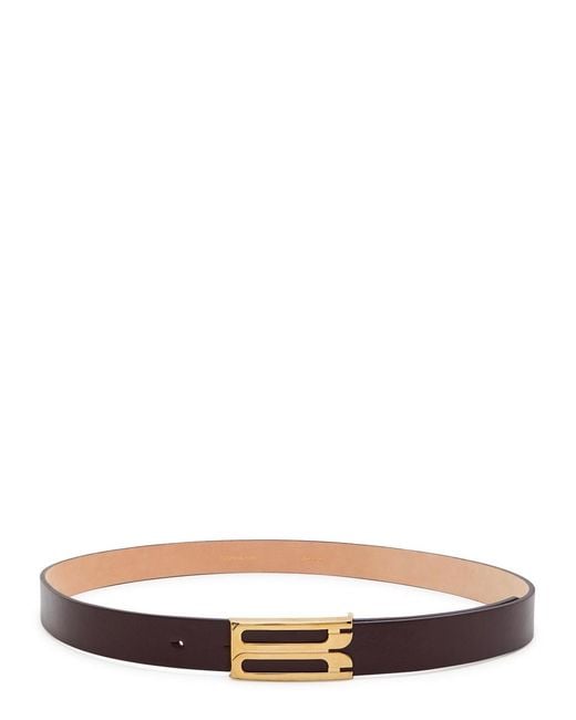 Victoria Beckham White Dorian Leather Belt