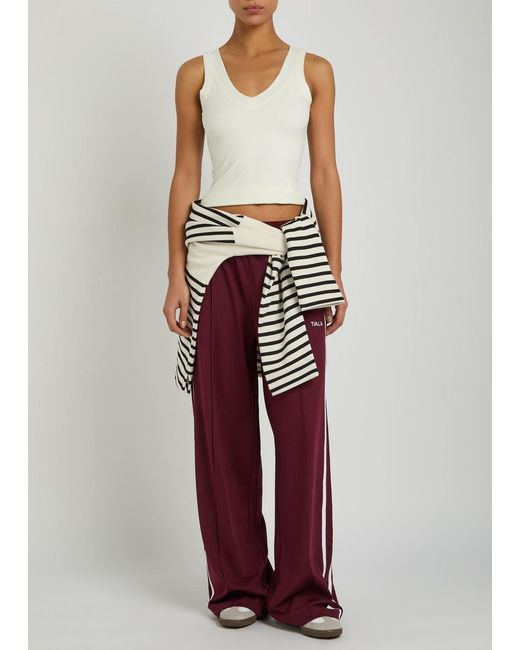 Tala White 365 Ribbed V-Neck Stretch-Modal Vest