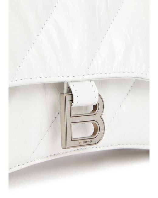 Balenciaga White Quilted Leather Wallet-on-chain, Wallet, Leather,