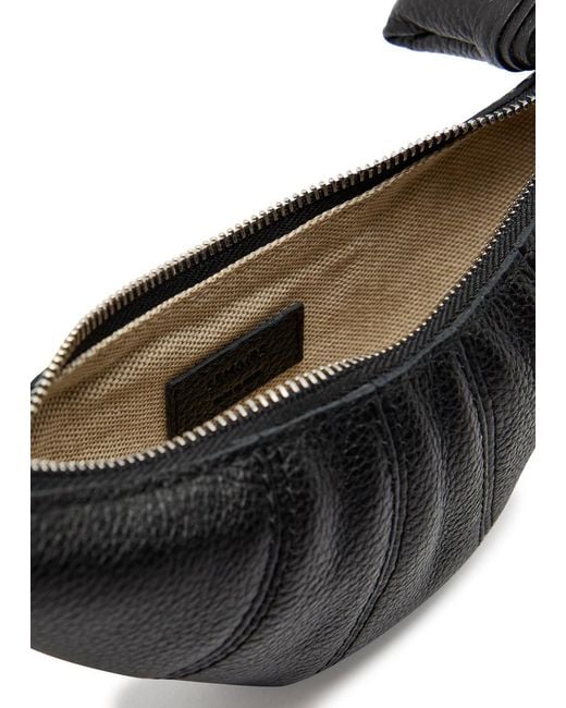 Lemaire Black Croissant Leather Cross-Body Coin Purse