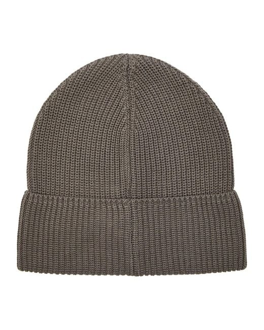 Moncler Gray Logo-Appliquéd Cotton Beanie for men