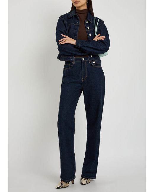 Reformation Blue Harriet Straight-Leg Jeans