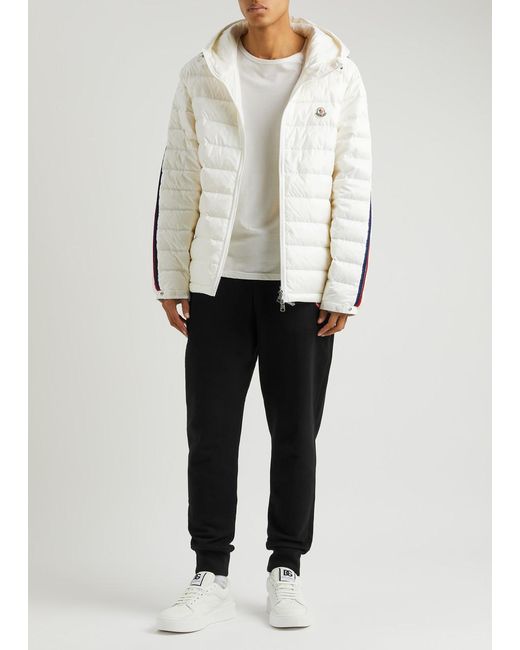 Moncler White Agout Quilted Shell Jacket for men