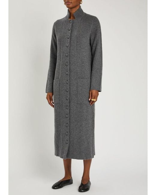 Lisa Yang Gray Rhea Cashmere Cardigan Coat