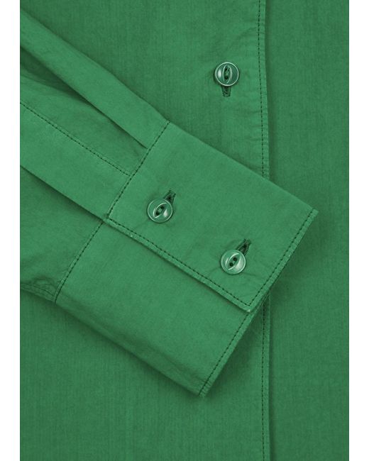 YMC Green Lena Cotton-poplin Shirt