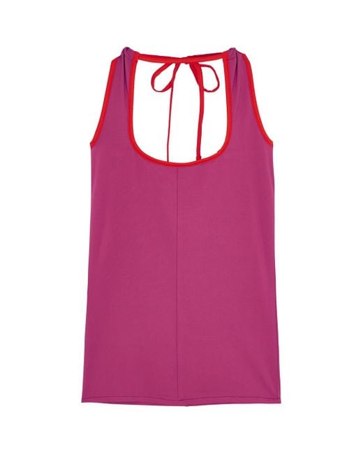 GIMAGUAS Pink Salma Halterneck Stretch-jersey Top