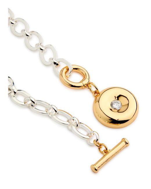 Timeless Pearly Metallic 24Kt-Plated And-Plated Chain Necklace